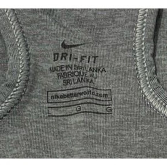 Nike Pro Dri-Fit Sports Bra Size L Gray/Black - Picture 6 of 6